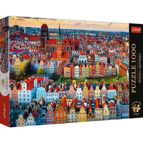 ⁨Puzzle - 1000 Premium Plus - Widok na Gdańsk, Polska Trefl 10856⁩ w sklepie Wasserman.eu
