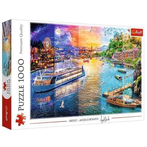 ⁨Puzzles - 1000 - Rejs po rzece Trefl 10860⁩ w sklepie Wasserman.eu