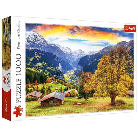 ⁨Puzzle - 1000 - Malownicza alpejska wioska Trefl 10775⁩ w sklepie Wasserman.eu