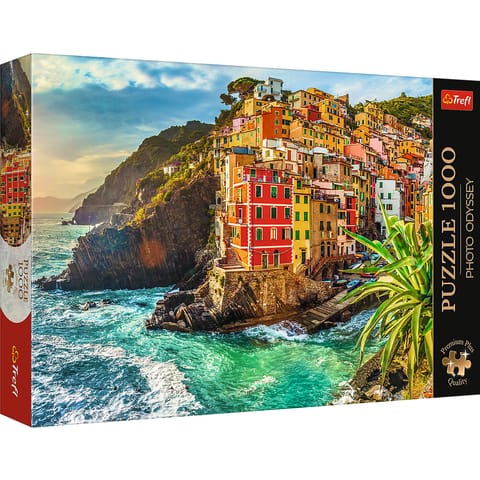 ⁨Puzzle - 1000 Premium Plus Miasteczko Riomaggiore, Włochy Trefl 10855⁩ w sklepie Wasserman.eu
