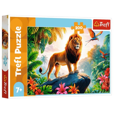 ⁨Puzzle 200 - Król dżungli Trefl 13329⁩ w sklepie Wasserman.eu
