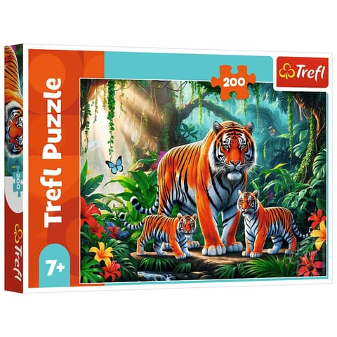 ⁨Puzzle 200 - Tygrysie zwyczaje Trefl 13330⁩ w sklepie Wasserman.eu