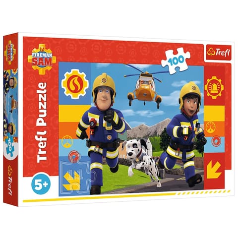 ⁨Puzzle 100 - Zawsze pomocny Strażak Sam Trefl 16518⁩ w sklepie Wasserman.eu