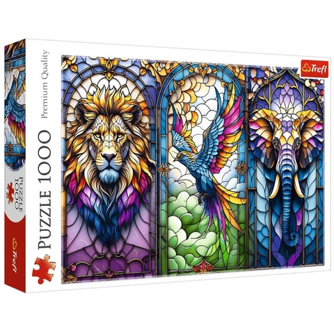 ⁨Puzzle - 1000 - Witraż: Zwierzęta Trefl 10957⁩ w sklepie Wasserman.eu