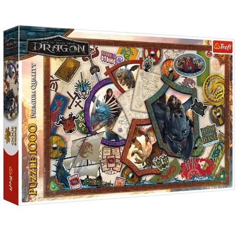 ⁨Puzzle 1000 - Jak wytresować Smoka - Bohaterowie Trefl 10959⁩ w sklepie Wasserman.eu