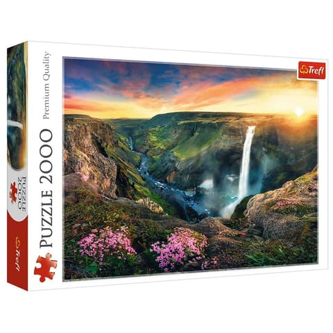 ⁨Puzzles 2000 elements Waterfal Haifoss, Iceland⁩ at Wasserman.eu