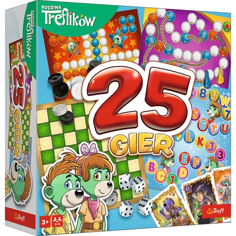 ⁨Kalejdoskop 25 gier Rodzina Treflików Trefl 02824⁩ w sklepie Wasserman.eu