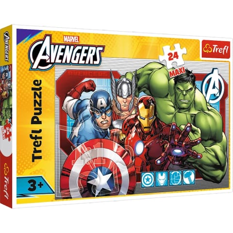 ⁨Puzzle 24 Maxi - Zawsze sprawiedliwi - Disney Marvel The Avengers Trefl 14378⁩ w sklepie Wasserman.eu