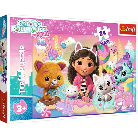 ⁨Puzzle - 24 Maxi - Koci Świat Gabby Trefl 14381⁩ w sklepie Wasserman.eu