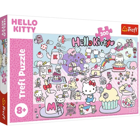 ⁨Puzzle - 300 - Poznaj Świat Hello Kitty - Hello Kitty Trefl 23031⁩ w sklepie Wasserman.eu