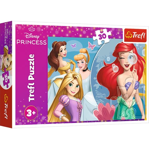 ⁨Puzzle - 30 - Piękny dzień księżniczek - Disney Princess Trefl 18308⁩ w sklepie Wasserman.eu