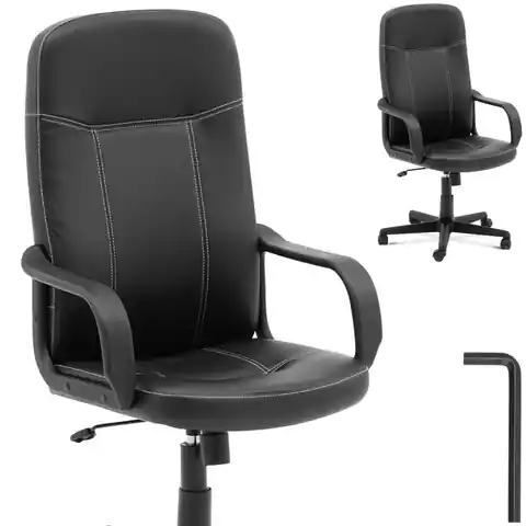 ⁨Armchair office chair swivel adjustable EKOSKÓRA max. 100 kg⁩ at Wasserman.eu