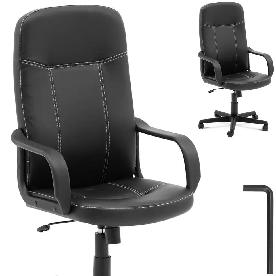 Armchair office chair swivel adjustable EKOSKÓRA max. 100 kg at Wasserman.eu