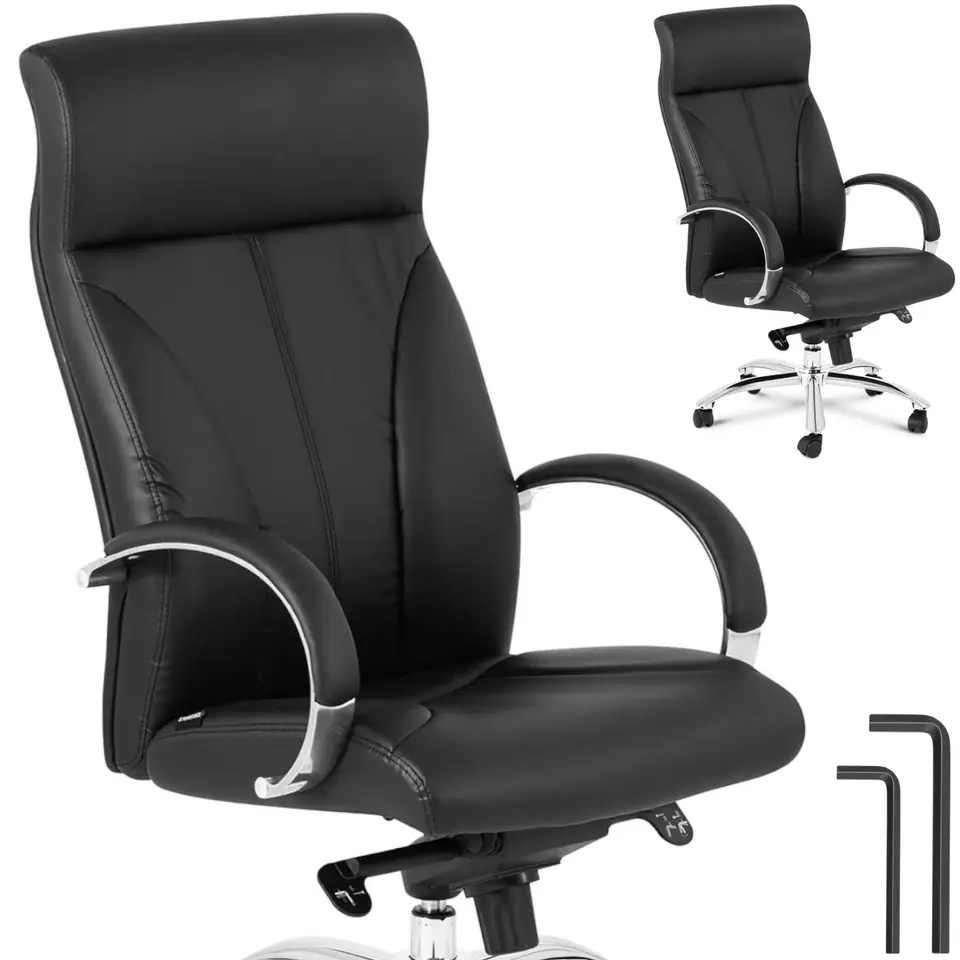 Armchair office chair swivel adjustable EKOSKÓRA elegant max. 100 kg at Wasserman.eu