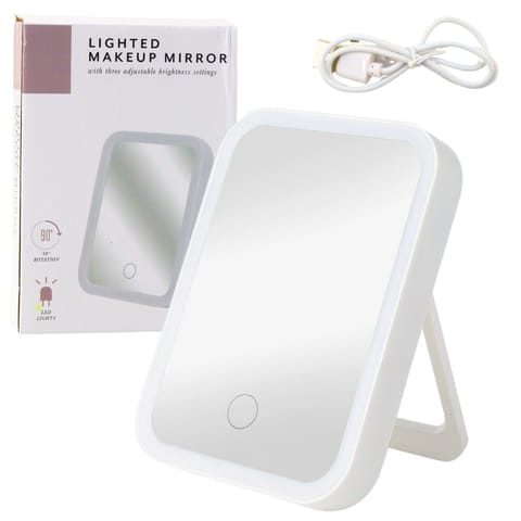 ⁨Lusterko Podświetlane LED 3 Tryby Oświetlenia Kąt Nachylenia 90° Białe⁩ w sklepie Wasserman.eu
