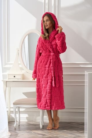⁨SZLAFROK L&L DAMSKI 2554 VALENTI MALINA (kolor malinowy, rozmiar XXL)⁩ w sklepie Wasserman.eu