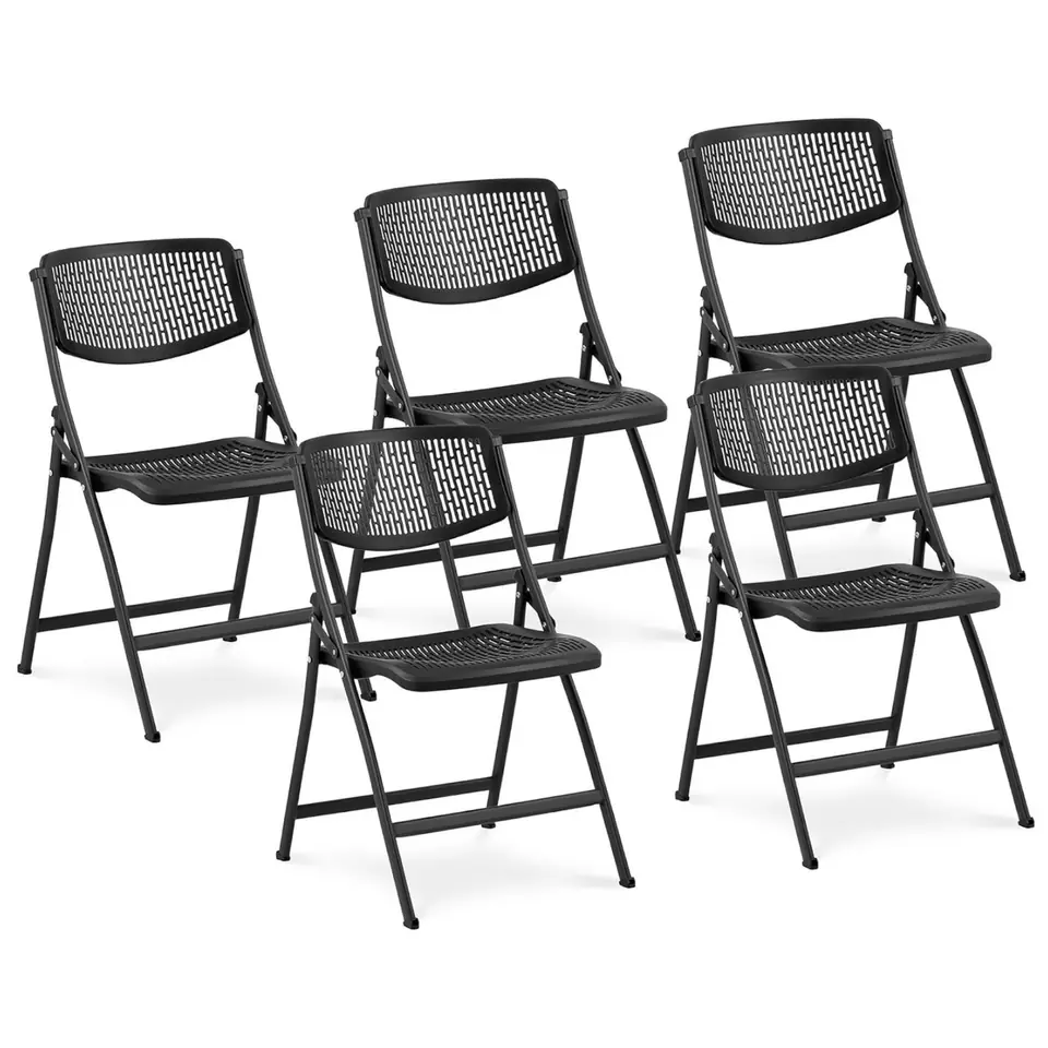 ⁨Folding chair catering openwork for the restaurant office max. 150 kg 5 pcs.⁩ at Wasserman.eu