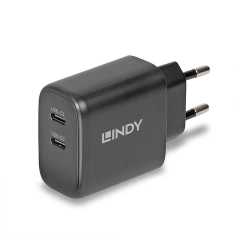 ⁨Lindy 65W USB 2 x Type C GaN Charger⁩ w sklepie Wasserman.eu