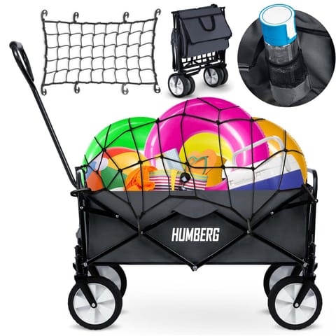 ⁨Wózek transportowy, składany z siatką 80L Humberg HM-511⁩ w sklepie Wasserman.eu