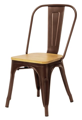 ⁨Krzesło metalowe loft CORSICA COPPER OAK TOLIX⁩ w sklepie Wasserman.eu