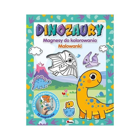 ⁨Magnesy do kolor. dinozaury AWM WYDAWNICTWO⁩ w sklepie Wasserman.eu