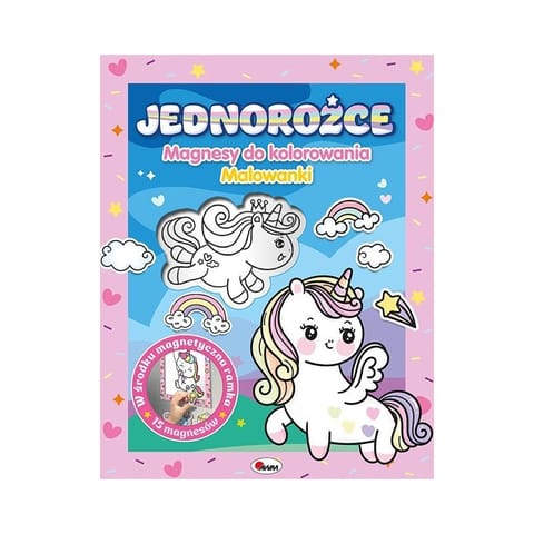 ⁨Magnesy do kolor. jednorożce AWM WYDAWNICTWO⁩ w sklepie Wasserman.eu