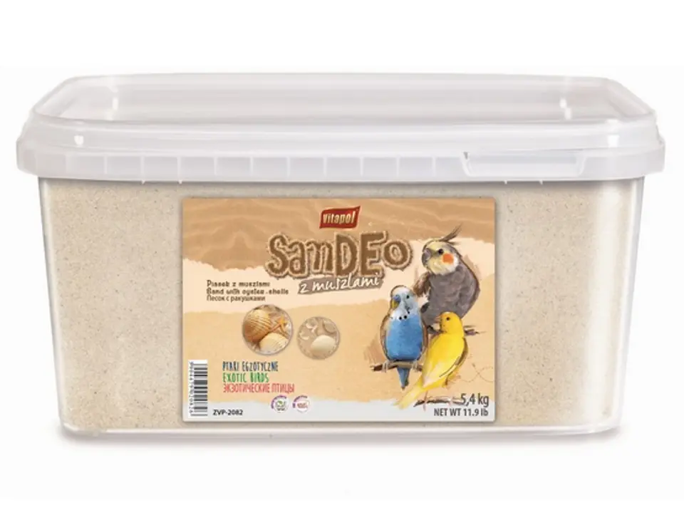 ⁨VITAPOL SAND FOR BIRDS WITH SHELLS-BUCKET [ZVP-2082] 5,4kg⁩ at Wasserman.eu