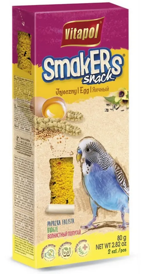 ⁨VITAPOL SMAKERS FOR EGG-PARAKEETS 2pcs [ZVP-2106] 80g⁩ at Wasserman.eu