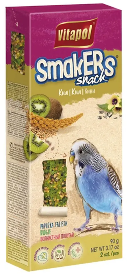 ⁨VITAPOL SMAKERS FOR PARAKEETS - KIWI 2pcs op. [ZVP-2111] 90g⁩ at Wasserman.eu