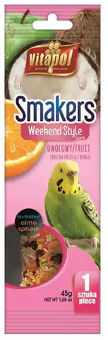 ⁨Vitapol Smakers dla papugi falistej - owocowy Weekend Style [3218]⁩ w sklepie Wasserman.eu