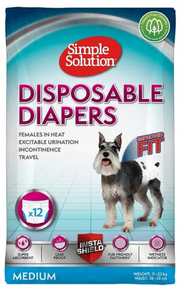 ⁨Simple Solution Disposable diapers for females M 12pcs.⁩ at Wasserman.eu