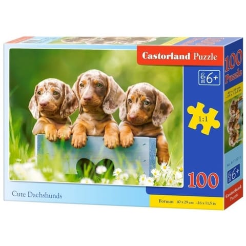 Puzzle 100 cute dachshunds CASTOR w sklepie Wasserman.eu