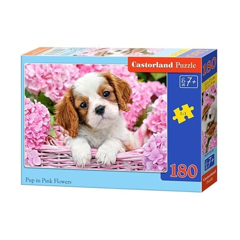⁨Puzzle 180 el. pup pink flower CASTOR⁩ w sklepie Wasserman.eu