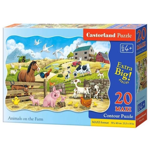 ⁨Puzzle 20el.maxi animals farm CASTOR⁩ w sklepie Wasserman.eu