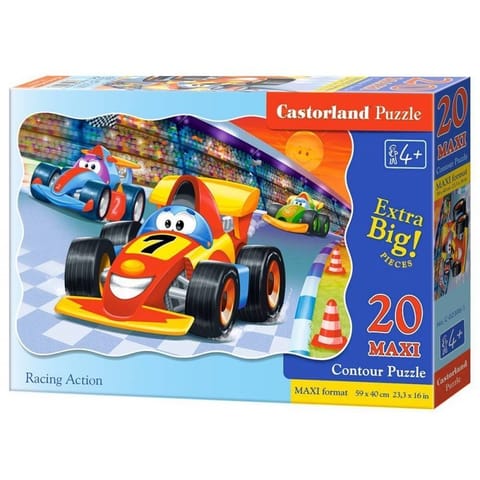 ⁨Puzzle 20el.maxi racing action CASTOR⁩ w sklepie Wasserman.eu