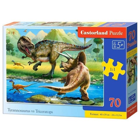 ⁨Puzzle 70 tyranosaur vs tricer CASTOR⁩ w sklepie Wasserman.eu