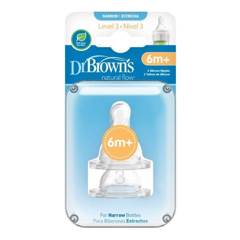 ⁨Smoczki 3 standard silicon 2 szt 6m+ DR BROWNS⁩ w sklepie Wasserman.eu
