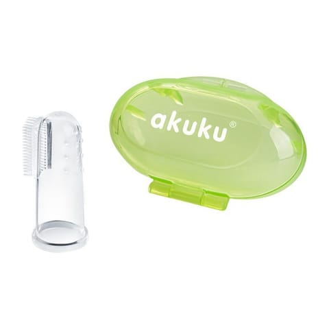 ⁨Szczoteczka silikonowa green AKUKU⁩ w sklepie Wasserman.eu