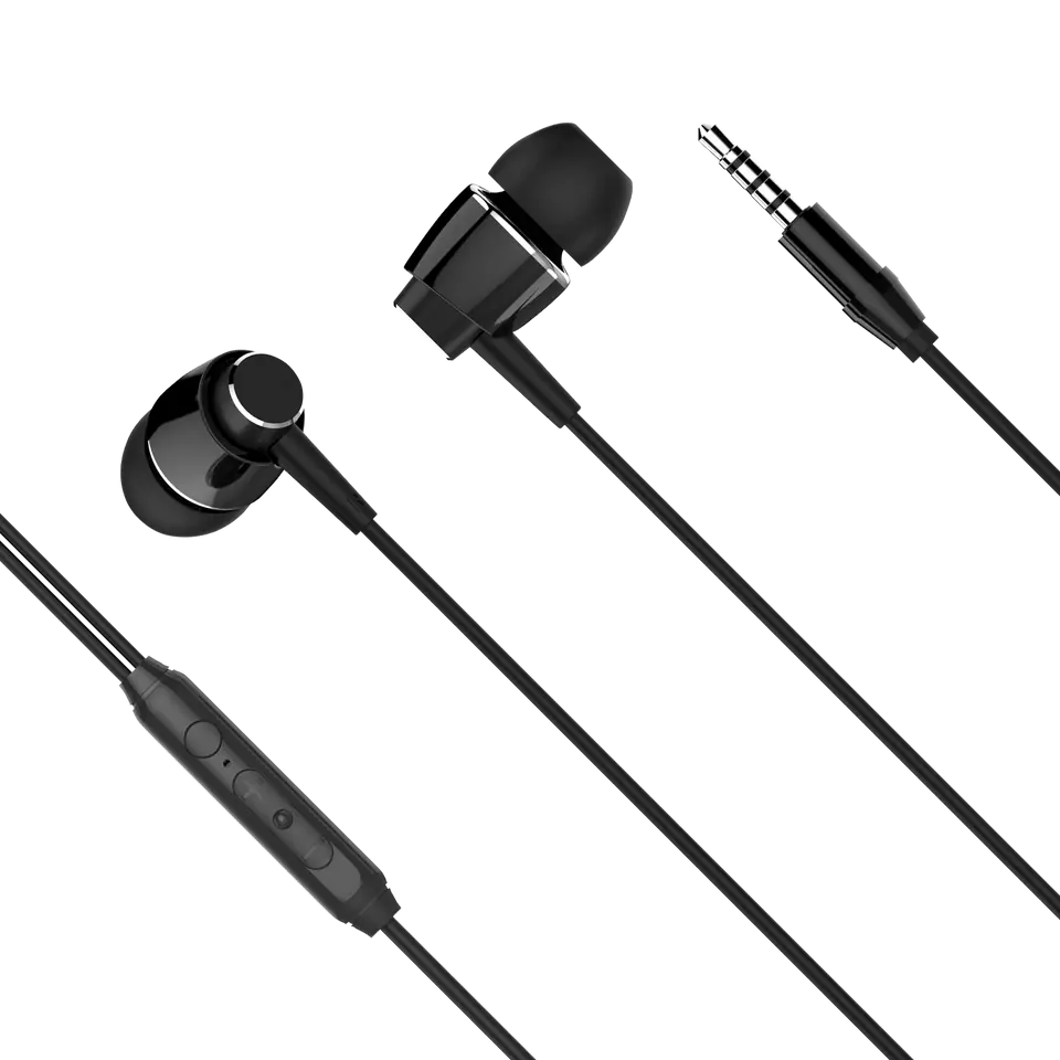 ⁨In-ear headphones with microphone Kruger&Matz B1 black⁩ at Wasserman.eu