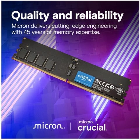 ⁨Pamięć CRUCIAL (CUDIMM/DDR5/32 GB/6400MHz/1.1V/52 CLCL/SINGLE)⁩ w sklepie Wasserman.eu