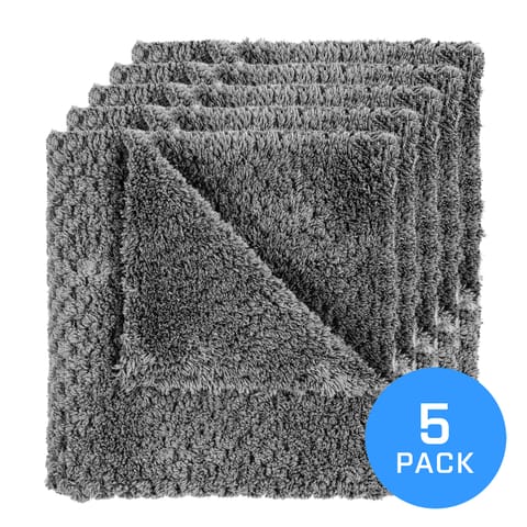 ⁨FX Protect STEEL GREY 40x40cm 5 pack - zestaw mikrofibr puszysto-waflowych⁩ w sklepie Wasserman.eu