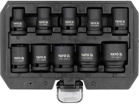 ⁨ZESTAW NASADEK UDAROWYCH KRÓTKICH 1/2'' 10 SZT. 10-27 MM⁩ w sklepie Wasserman.eu