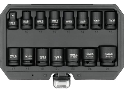 ⁨ZESTAW NASADEK UDAROWYCH KRÓTKICH 1/2'' 15 SZT. 10-27 MM⁩ w sklepie Wasserman.eu