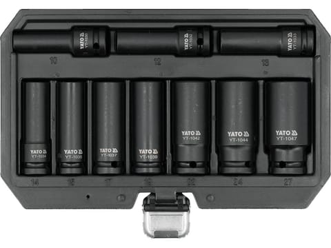 ⁨KOMPLET NASADEK UDAROWYCH 1/2'' DŁUGICH 10 SZT. 10-27MM⁩ w sklepie Wasserman.eu