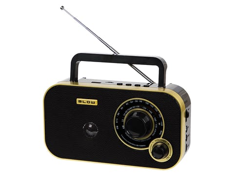 ⁨Radio przenośne analogowe AM/FM BLOW RA12 czarno-złote⁩ w sklepie Wasserman.eu