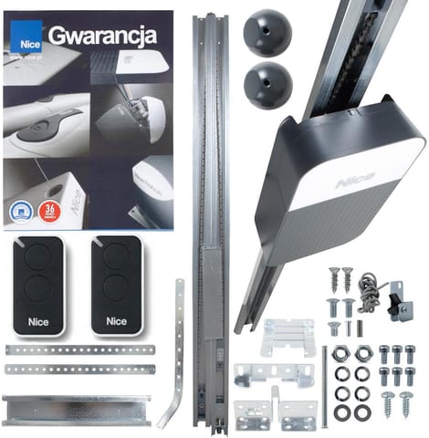 ⁨Zestaw NICE SPIDO 600 do bram garażowych (pasek SR16B - 2x 1.6m)⁩ w sklepie Wasserman.eu