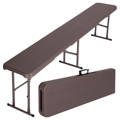 ⁨Ławka cateringowa składana WOODLAND brązowa 183 cm⁩ w sklepie Wasserman.eu