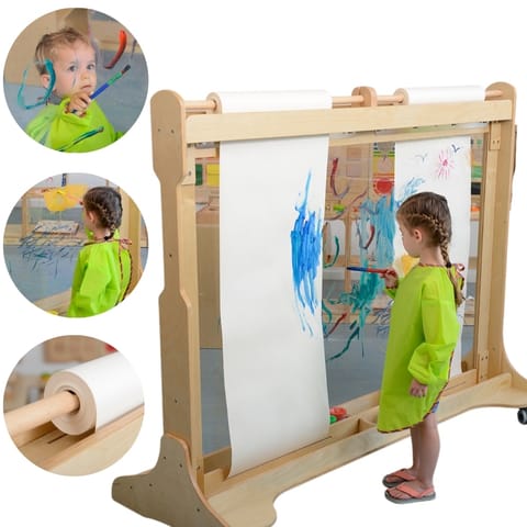 ⁨MASTERKIDZ Ogromna Drewniana Sztaluga Okienna Do Malowania⁩ w sklepie Wasserman.eu