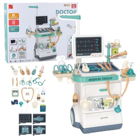 ⁨Zestaw Doktora Akcesoria Medyczne RTG EKG Światła Dźwięki 26 el.⁩ w sklepie Wasserman.eu