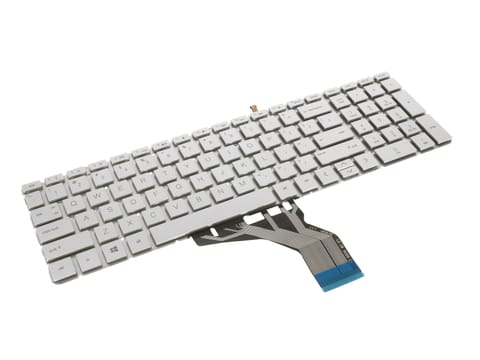 ⁨Klawiatura laptopa do HP 250 G7, 255 G7, 15-DA, 15-DB - srebrna (podświetlenie)⁩ w sklepie Wasserman.eu